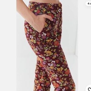 UO floral retro corduroys